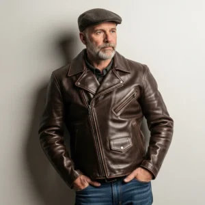 Vintage Style Motorcycle Leather Jacket