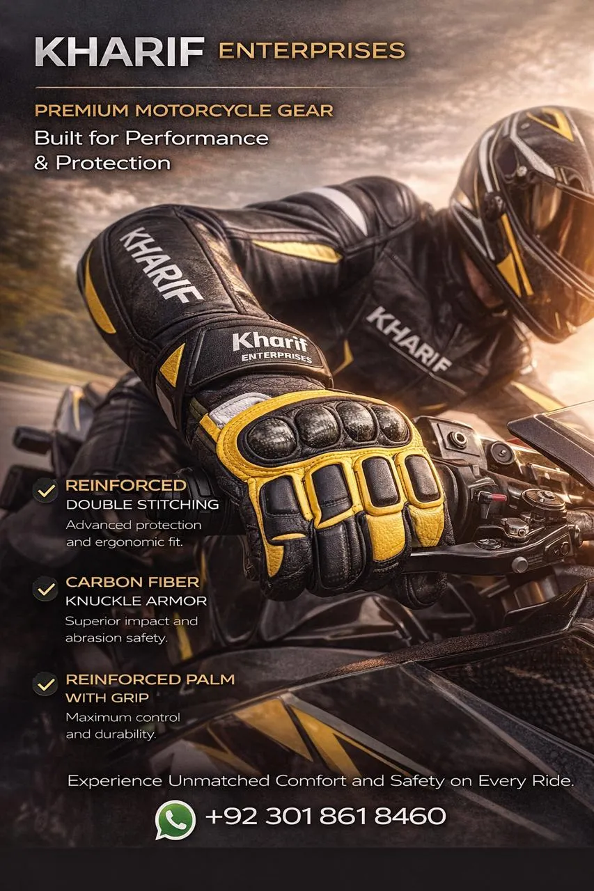 Premium motorbike gloves